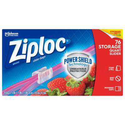 Picture of SCJP ZIPLOC SLIDER STORAGE QUART BAG MEGA PACK - 76 COUNT - 9 PER CASE (SO)