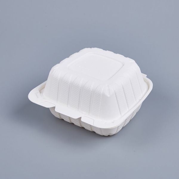 Picture of MFPP WHITE HINGED CONTAINER - 6"X6" -  150PCS/CS - 1 COMPARTMENT - 29 G