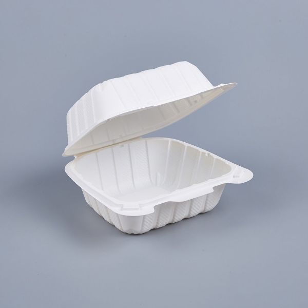 Picture of MFPP WHITE HINGED CONTAINER - 6"X6" -  150PCS/CS - 1 COMPARTMENT - 29 G