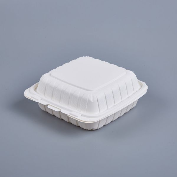 Picture of MFPP WHITE HINGED CONTAINER - 8"X8"-  150PCS/CS - 1 COMPARTMENT - 52 G