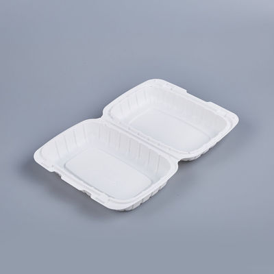 Picture of PP WHITE HINGED CONTAINER - 9"X6" -  150PCS/CS - 1 COMPARTMENT
