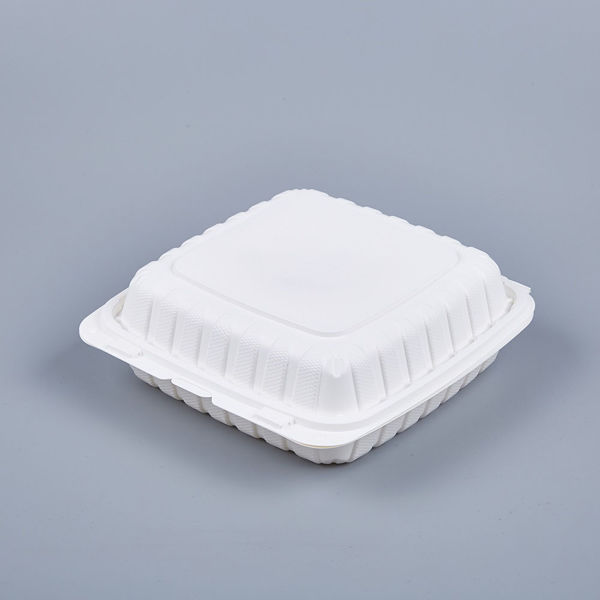 Picture of MFPP WHITE HINGED CONTAINER - 9"X9"X3" -  150PCS/CS - 1 COMPARTMENT - 70 GRAM