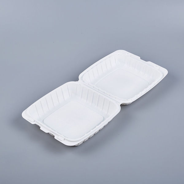 Picture of MFPP WHITE HINGED CONTAINER - 9"X9"X3" -  150PCS/CS - 1 COMPARTMENT - 70 GRAM