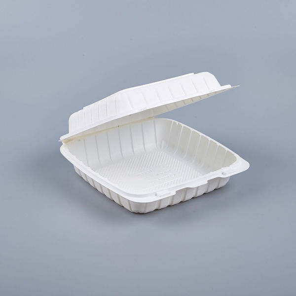 Picture of MFPP WHITE HINGED CONTAINER - 9"X9"X3" -  150PCS/CS - 1 COMPARTMENT - 70 GRAM