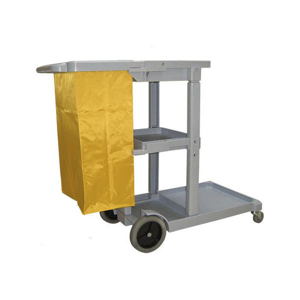 Picture of JANITOR CART WITH ZIPPER BAG - GREY - 1 EACH