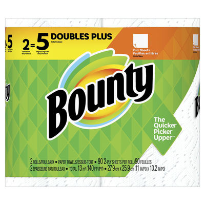 Picture of BOUNTY REGULAR DOUBLE PLY 2DP WH  90CT KDF SQF 140 2X6 PER CASE (SO)