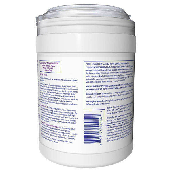 Picture of OXIVIR TB ONE-STEP DISINFECTANT CLEANER WIPES - NEW 4 PACK - 4X160 EA (US)