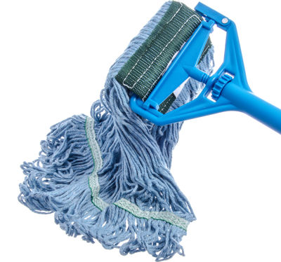 Picture of FLO-PAC MEDIUM LOOPED-END MOP WITH GREEN BAND - BLUE - 12/PACK (SO)