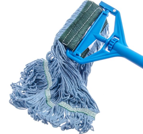 Picture of FLO-PAC MEDIUM LOOPED-END MOP WITH GREEN BAND - BLUE - 12/PACK (SO)