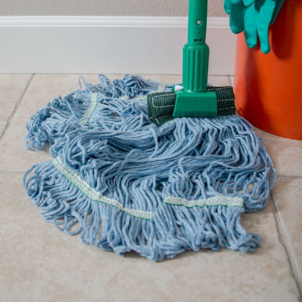 Picture of FLO-PAC MEDIUM LOOPED-END MOP WITH GREEN BAND - BLUE - 12/PACK (SO)