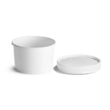 Picture of 8 OZ HD PAPER SOUP CONTAINER / LID COMBO WHITE - 10 X 25/CS