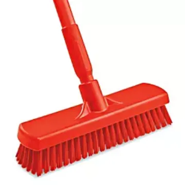 Picture of DECK SCRUB BRUSH 10" - RED BRISTLE - HIGH/LOW PLASTIC - ACME THREAD (6/CASE)
