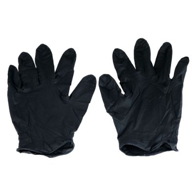 Picture of BLACK NITRILE POWDER FREE EXAM GLOVES -  CHEMO & FENTANYL RATED - 3.5 MIL - SMALL - 10/100 PER CASE