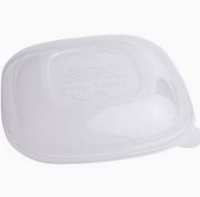 Picture of LID PLA - FITS 24-48 OZ FIBER SQUARE BOWL - COMPOSTABLE - 4 / 50 CS