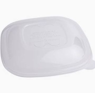 Picture of LID PLA - FITS 24-48 OZ FIBER SQUARE BOWL - COMPOSTABLE - 4 / 50 CS