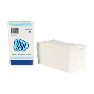 Picture of DINNER NAPKINS 2-PLY 1/8 FOLD (7.125 X 4.125") (POLY PACK) 20 / 150 PER CASE