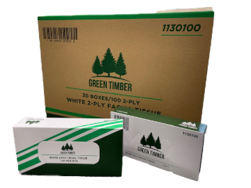 Picture of 2-PLY FACIAL TISSUE - WHITE 7.7"X7.9"  - 30/100 CASE