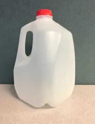 128 OUNCE (1 GALLON) HDPE JUG WITH CAPS AND LABELS - 24 PER BOX