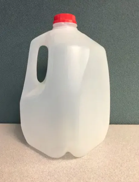 128 OUNCE (1 GALLON) HDPE JUG WITH CAPS AND LABELS - 24 PER BOX